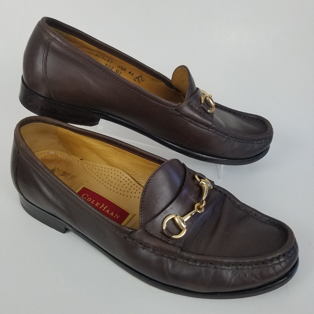 Cole Haan Leather Slip On Bit Loafers